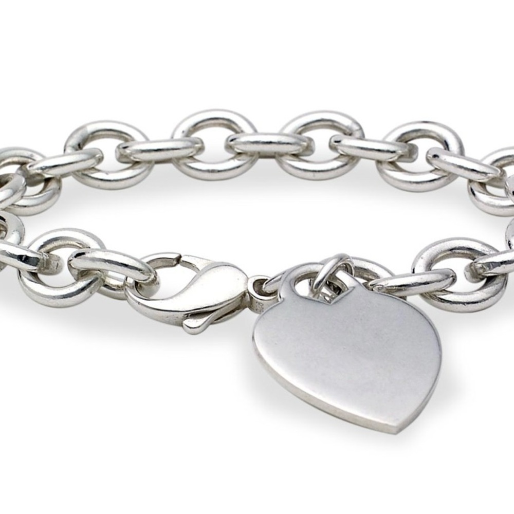 Tiffany sterling silver heart tag bracelet